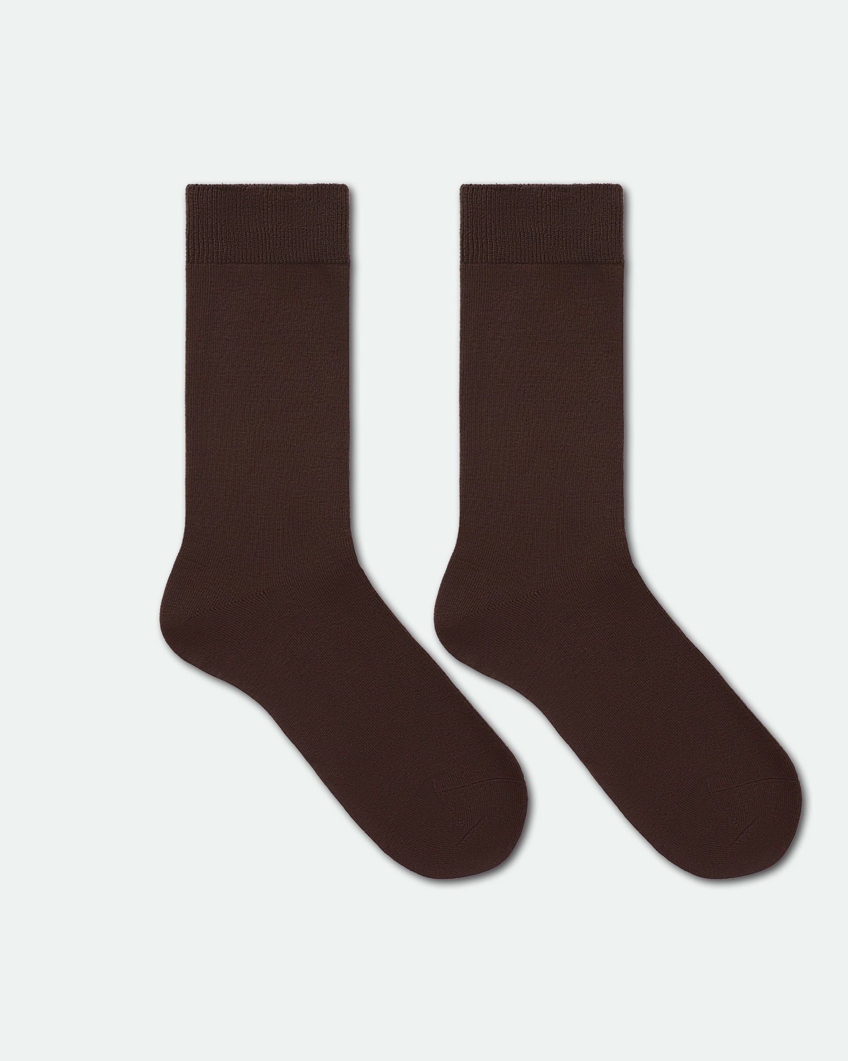 Men's Core-Spun Cotton Business Dress Socks Brown