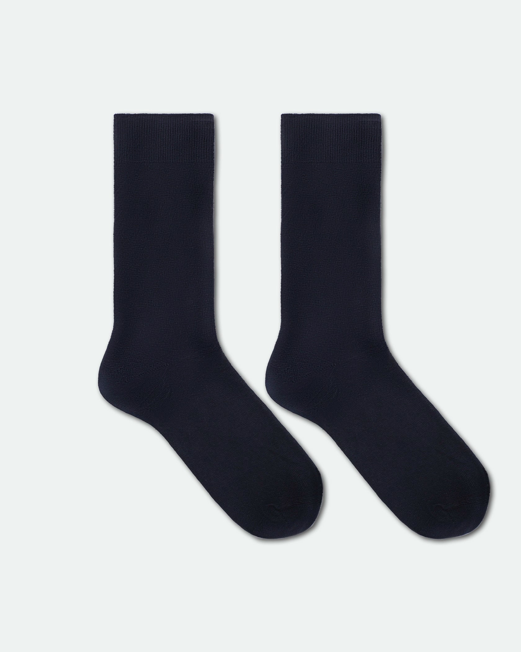 Men's Core-Spun Cotton Business Dress Socks Navy Blue