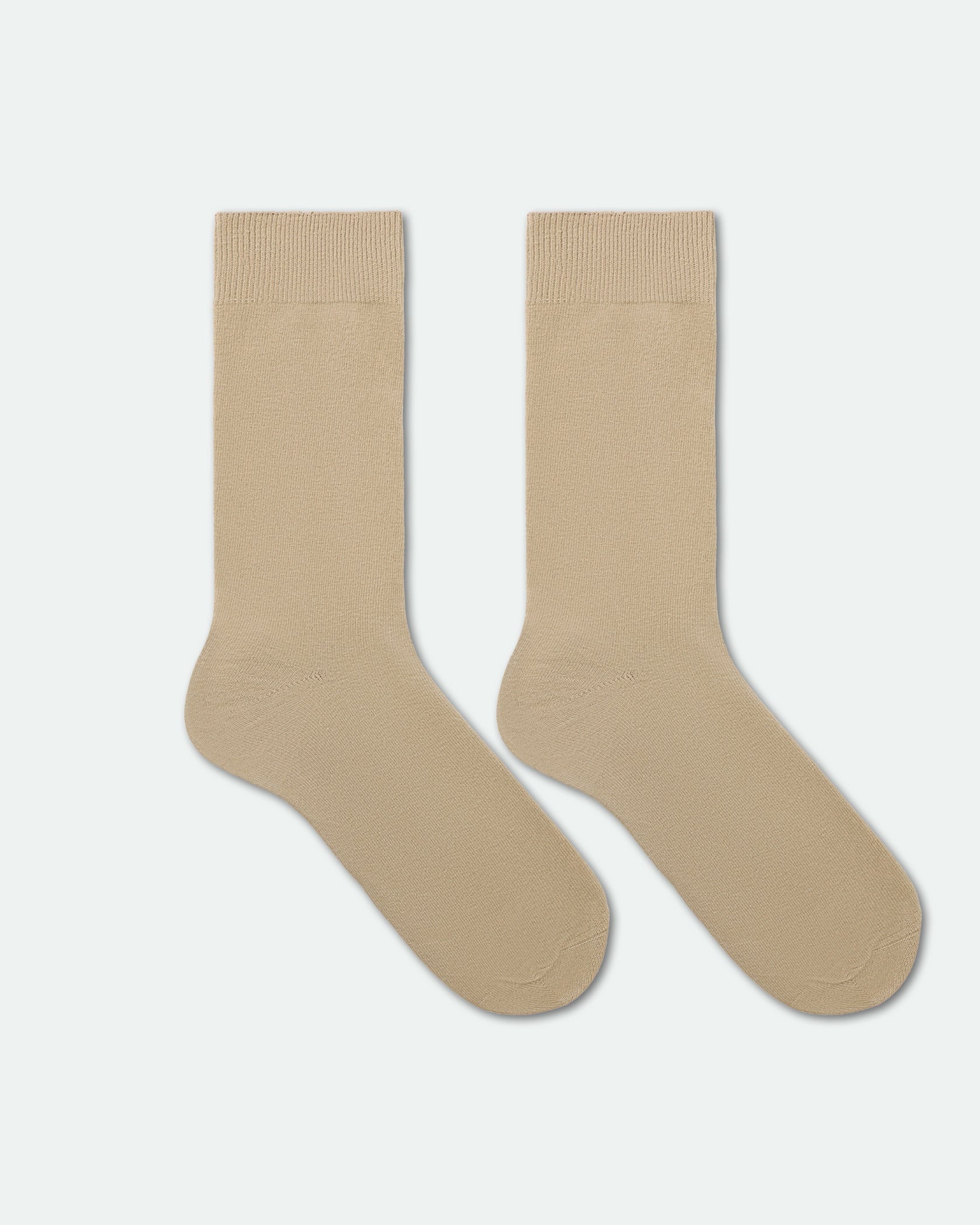 Men's Core-Spun Cotton Business Dress Socks Beige