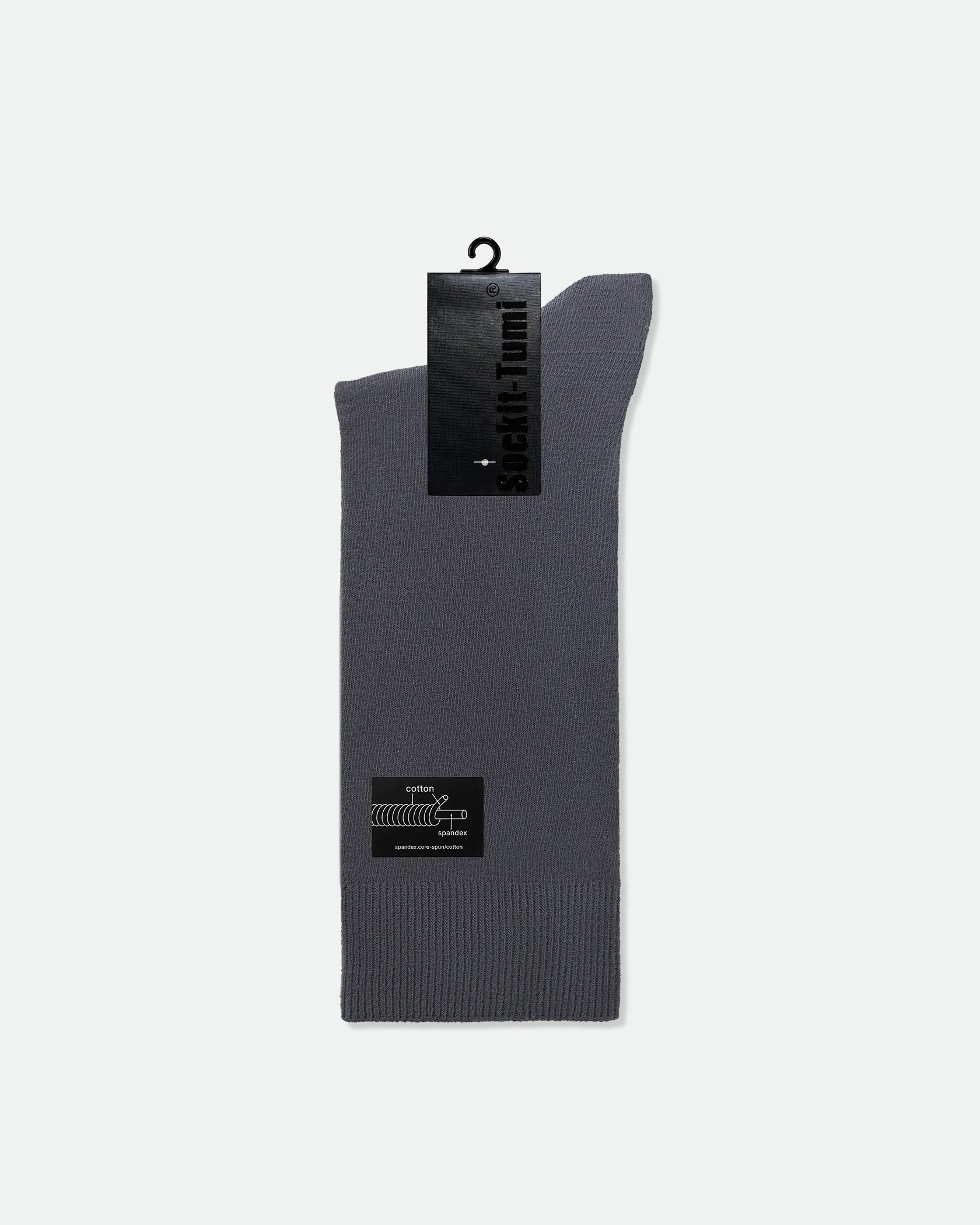 Men's Core-Spun Cotton Business Dress Socks Grey
