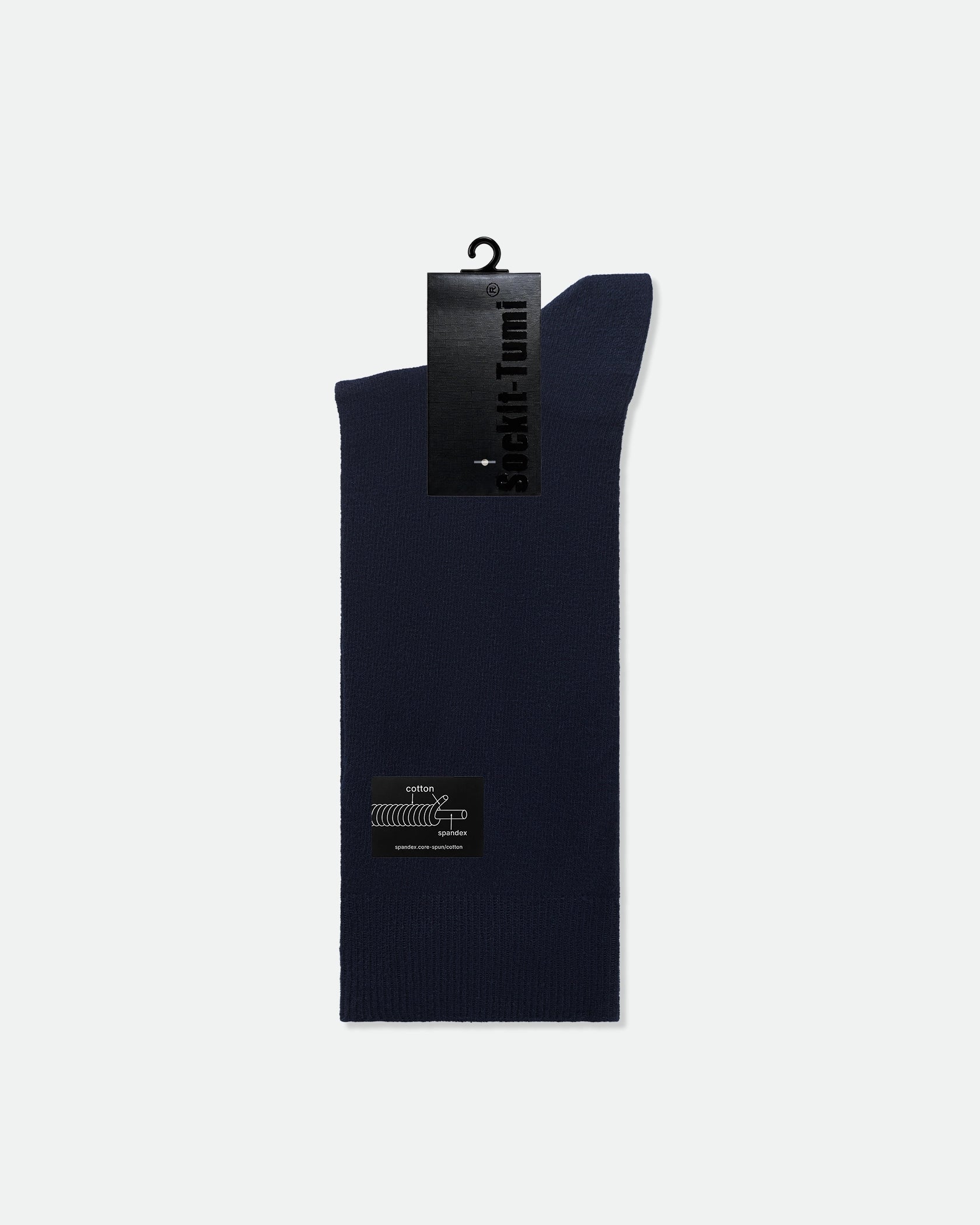 Men's Core-Spun Cotton Business Dress Socks Navy Blue