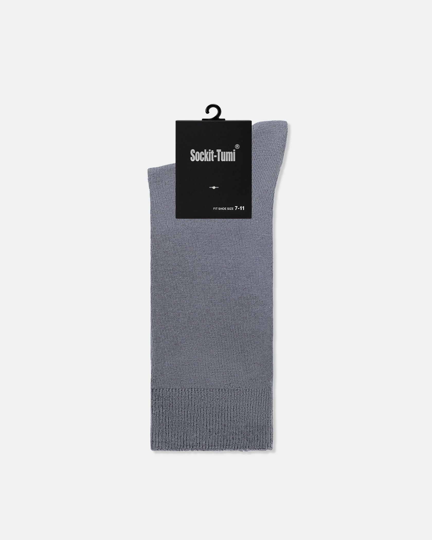 Men's Plain Premium Cotton Business Dress Socks Grey