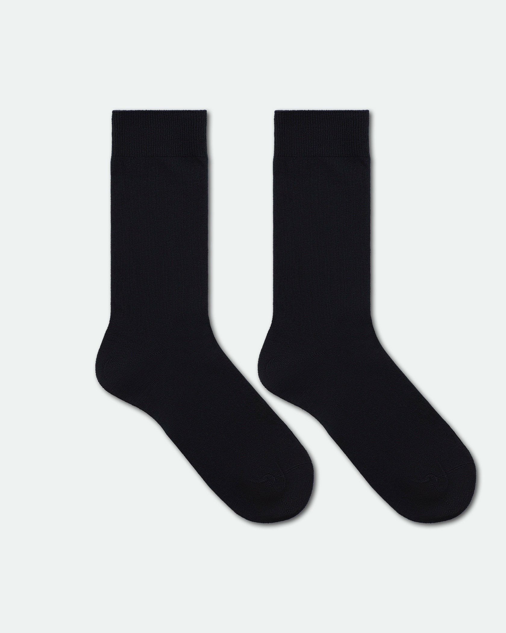 Men's Plain Premium Cotton Business Dress Socks Black