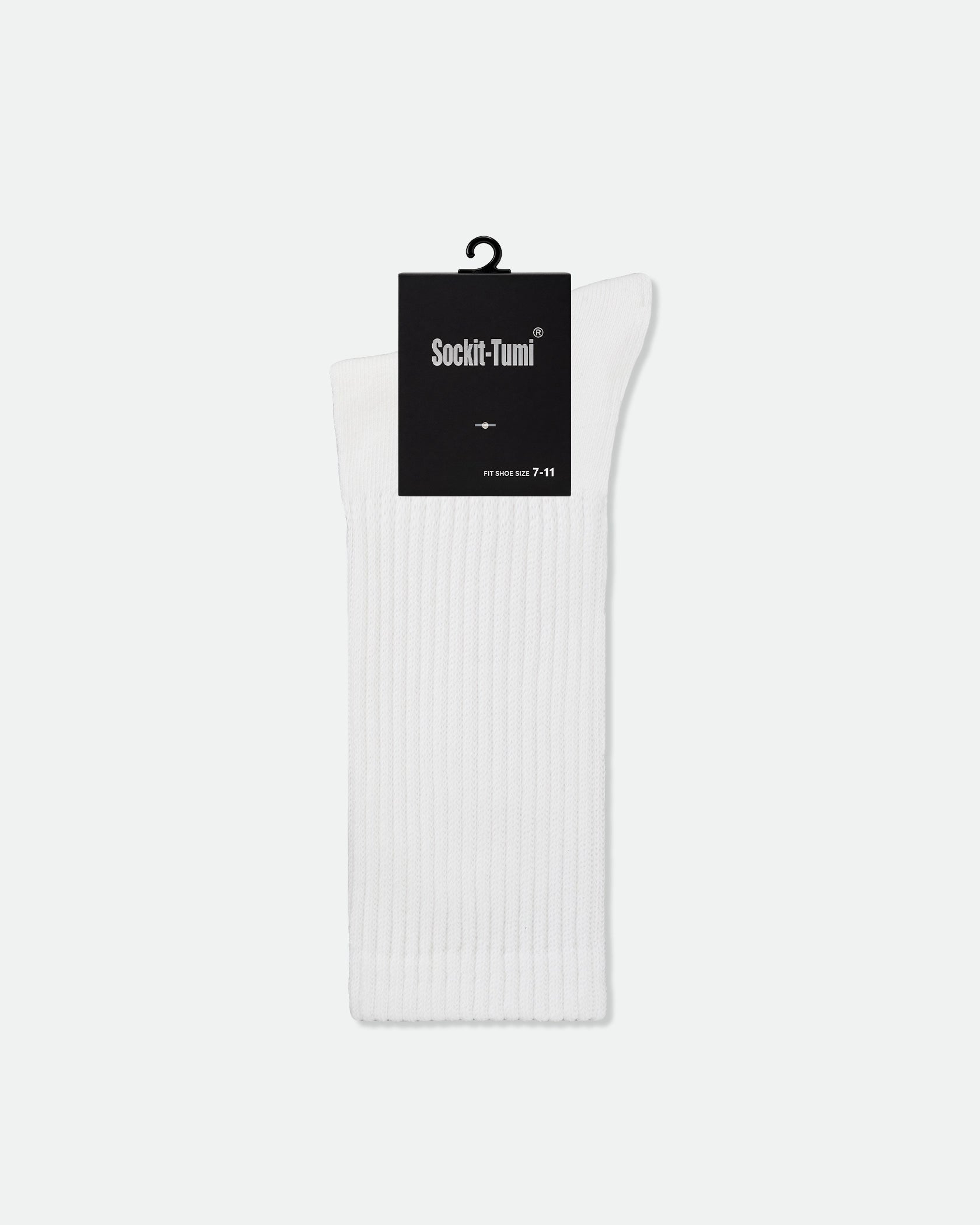 Men's Cotton Thick Crew Length Sports Socks White