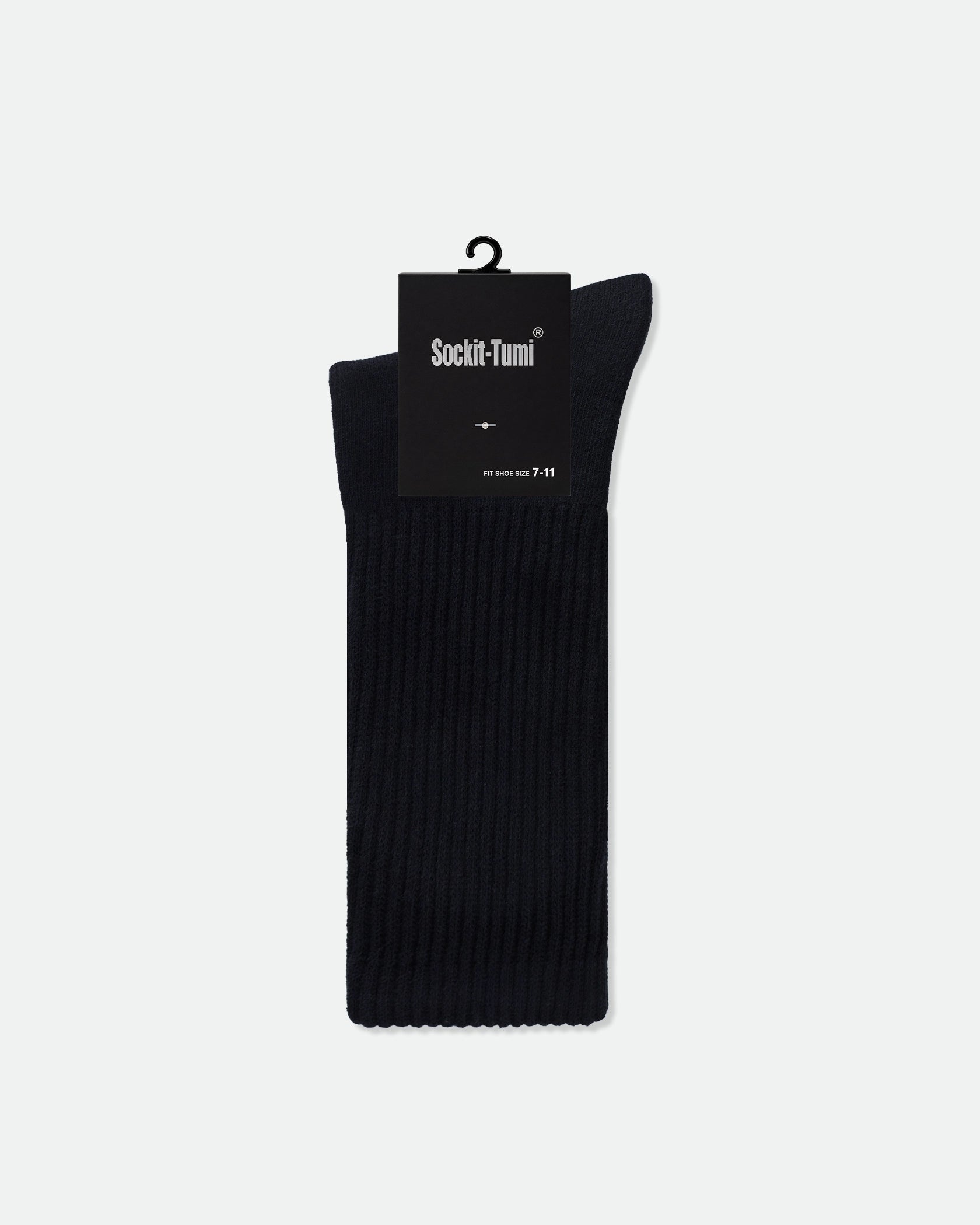 Men's Cotton Thick Crew Length Sports Socks Black