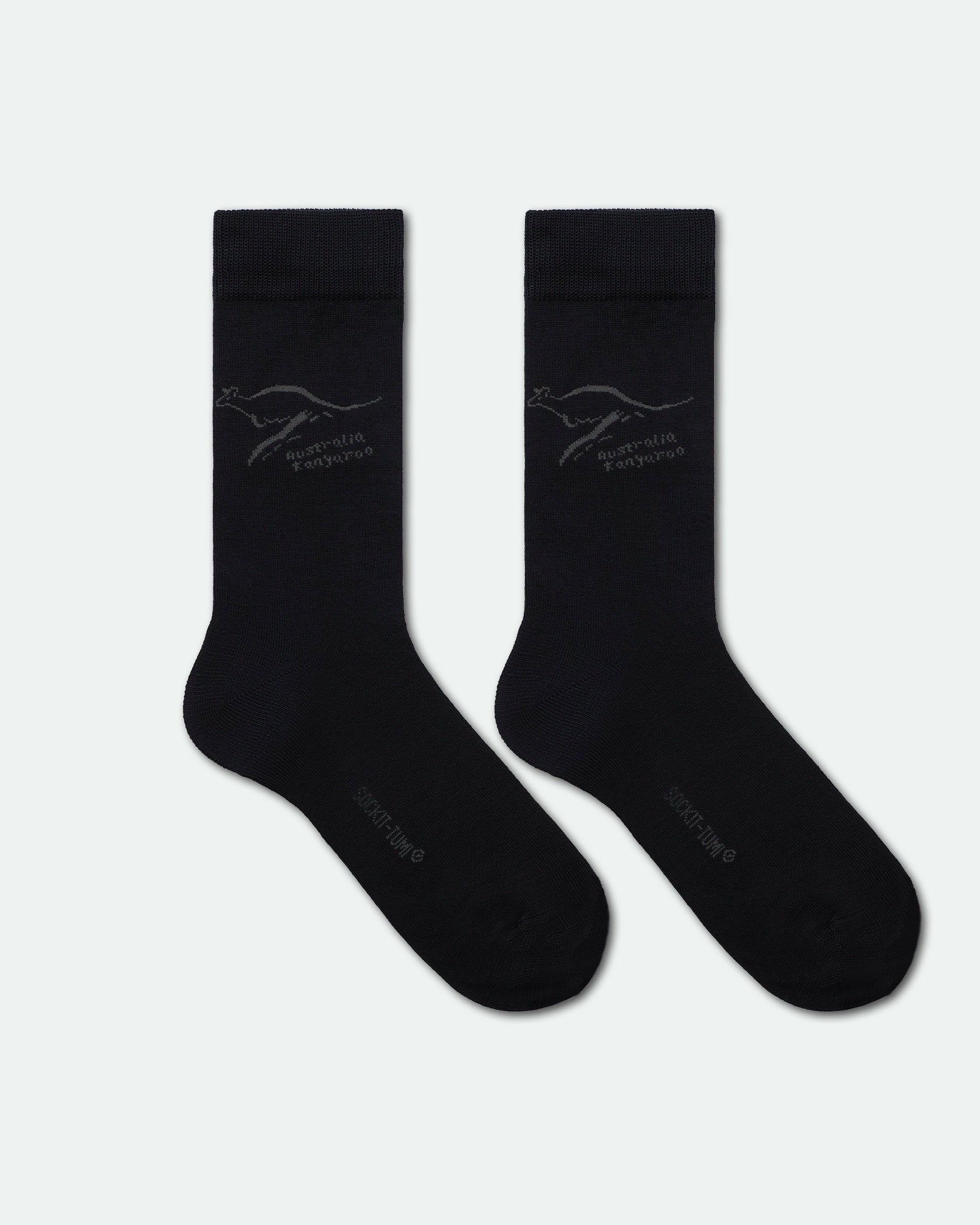 Men's Mercerised Cotton Patterned Business Dress Socks Kangaroo