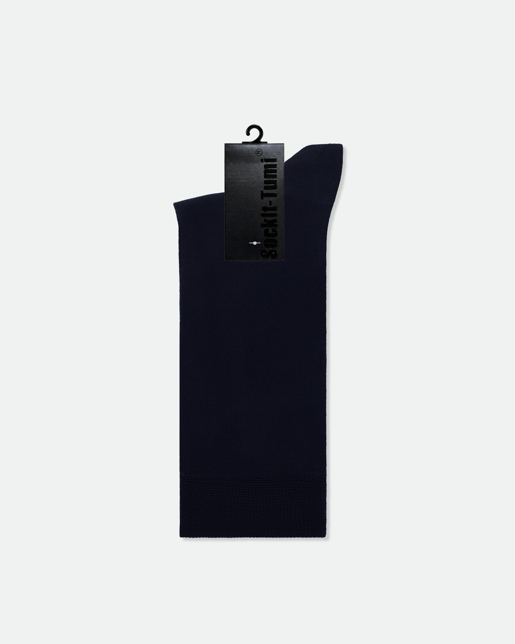 Thin mercerised cotton business dress socks navy blue