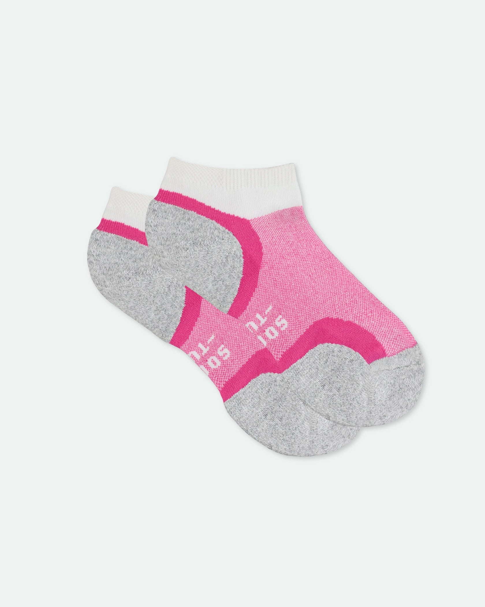 Women's Premium Cotton Low Cut Performance Running Sport Socks Black Purple Pink