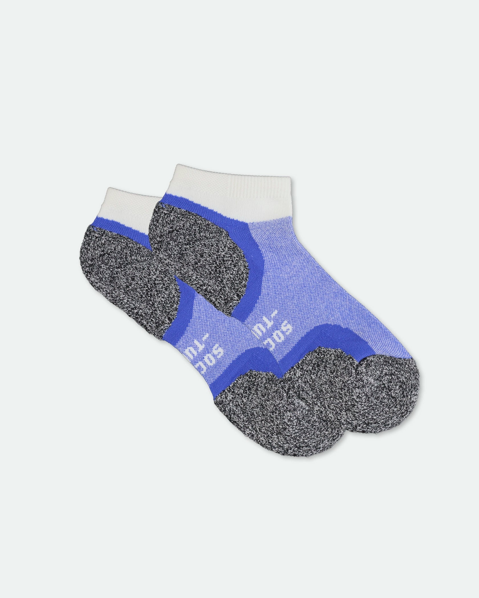 Men's Premium Cotton Low Cut Performance Running Sport Socks Black Grey Blue